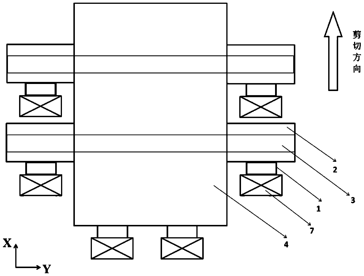 Multi-oil-cylinder pushing method for large-size rock mass structural surface shear test based on bracket structure