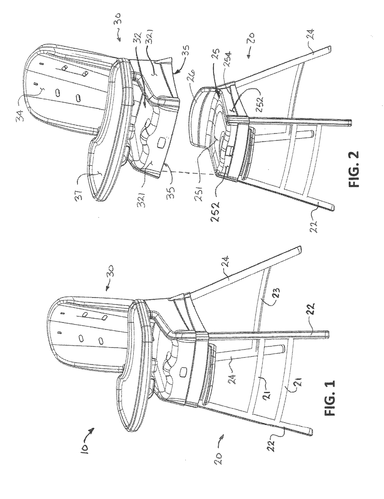 Multi-mode high chair