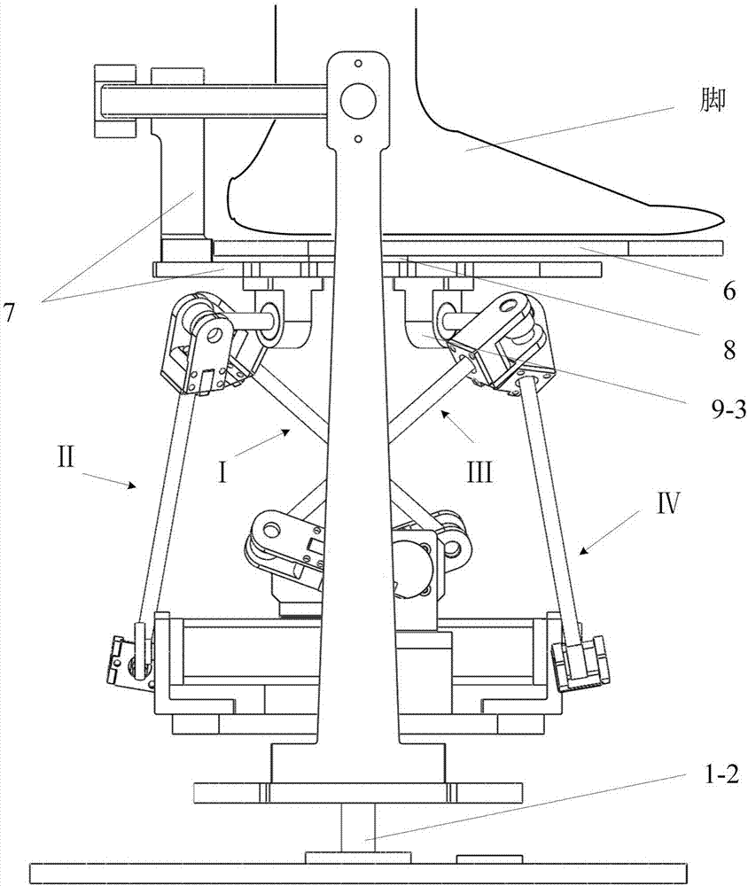 Parallel type ankle joint rehabilitation device