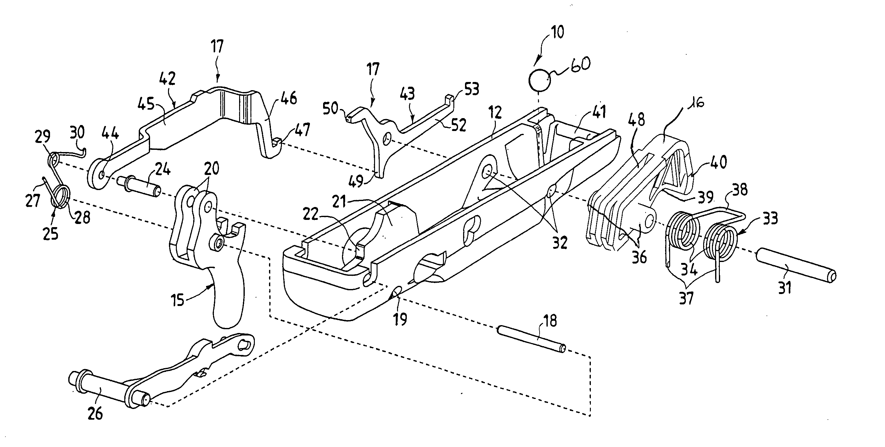 Additional safety device for sear mechanism for firearms