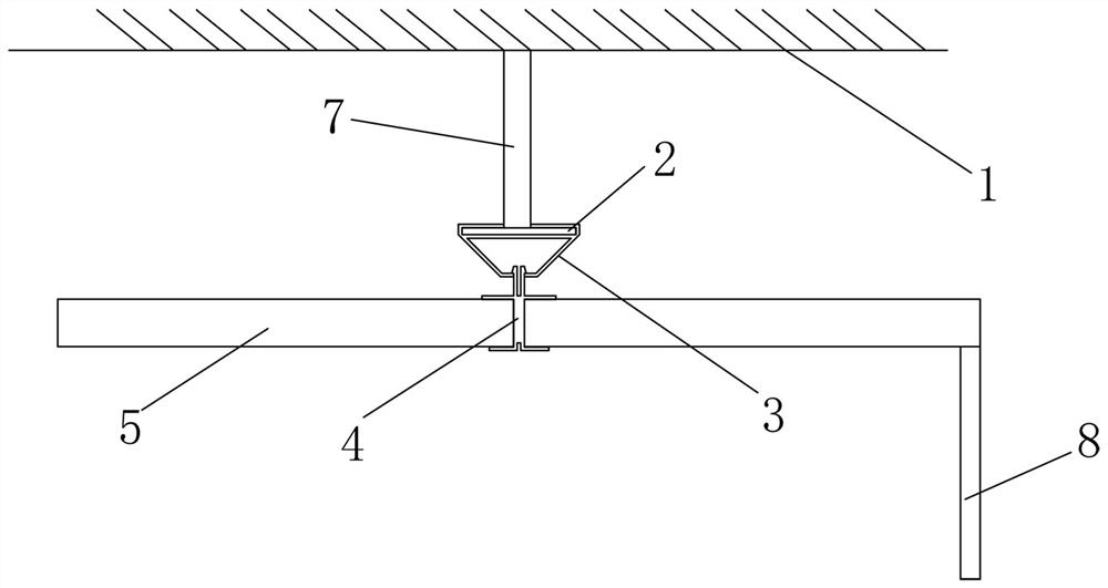 Fabricated ceiling and mounting method thereof