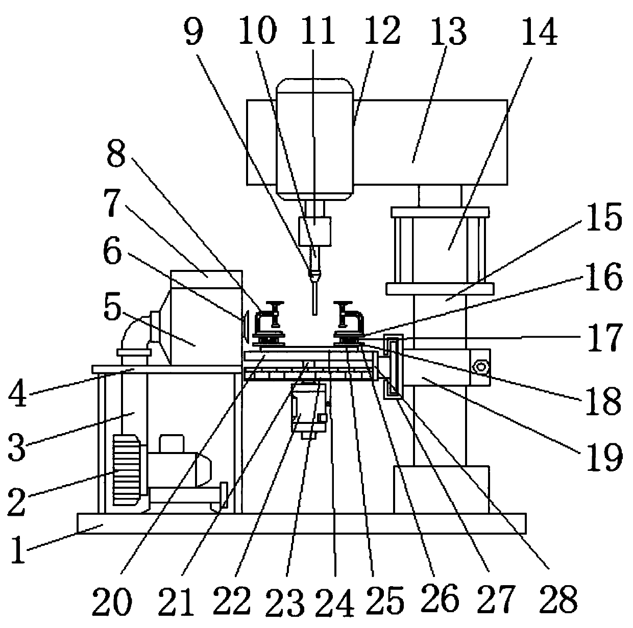 Multifunctional drilling device for circuit board production