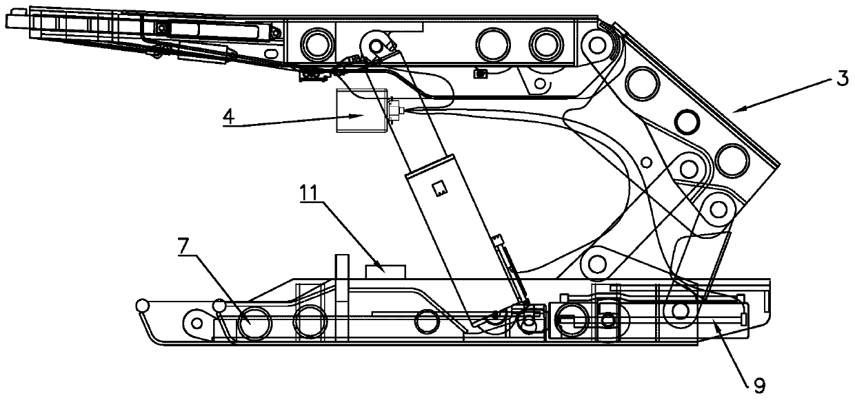 Push-sliding structure used in fully mechanized coal mining face with steeply inclined coal seams