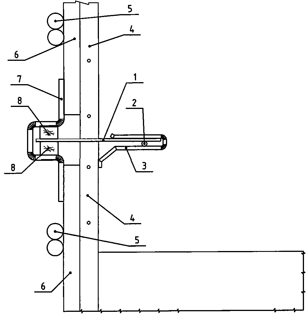 Method for embedding and fixing horizontal grout stop belt