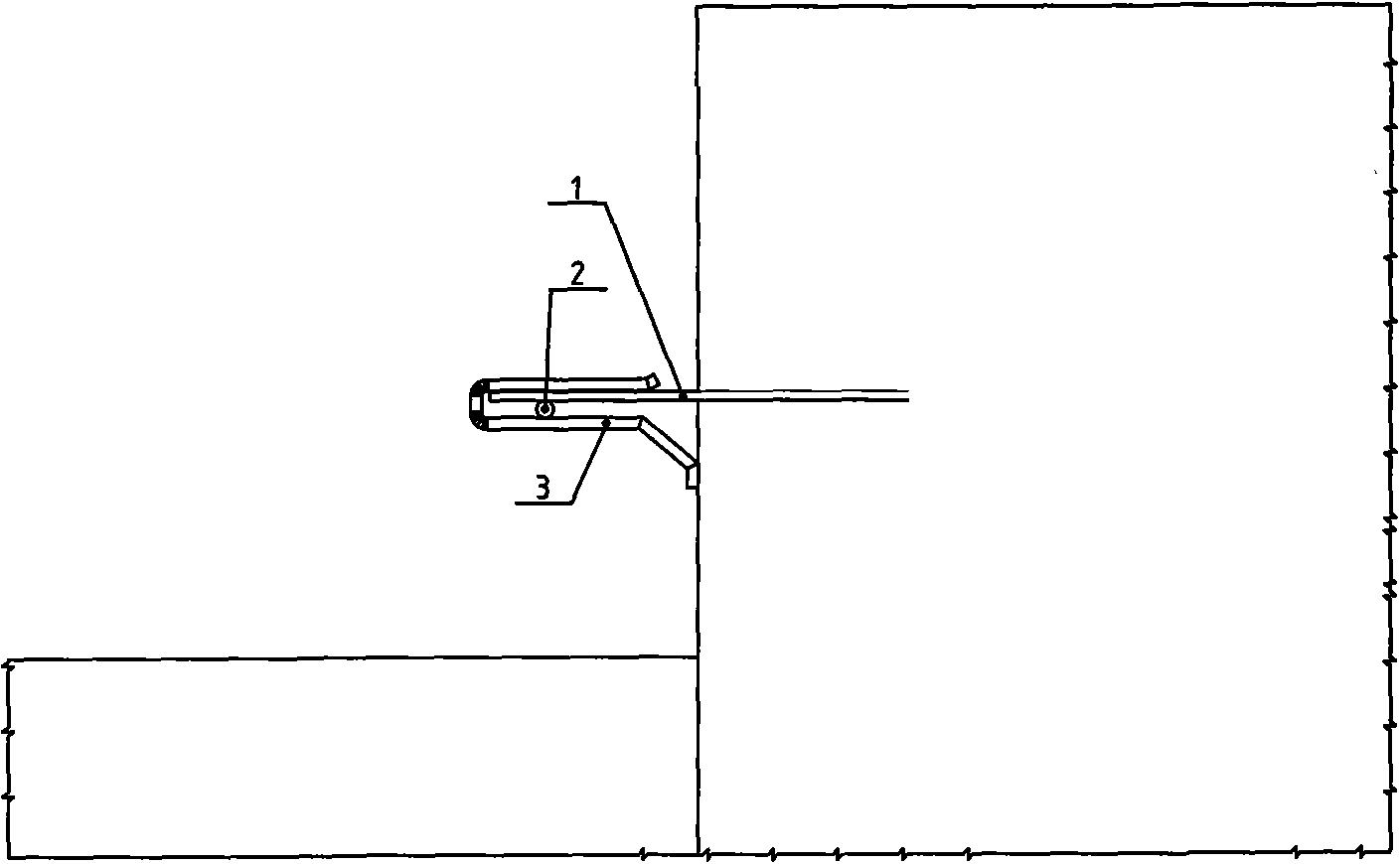 Method for embedding and fixing horizontal grout stop belt