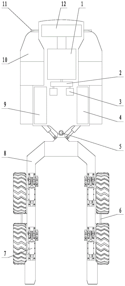 A hydraulic support truck