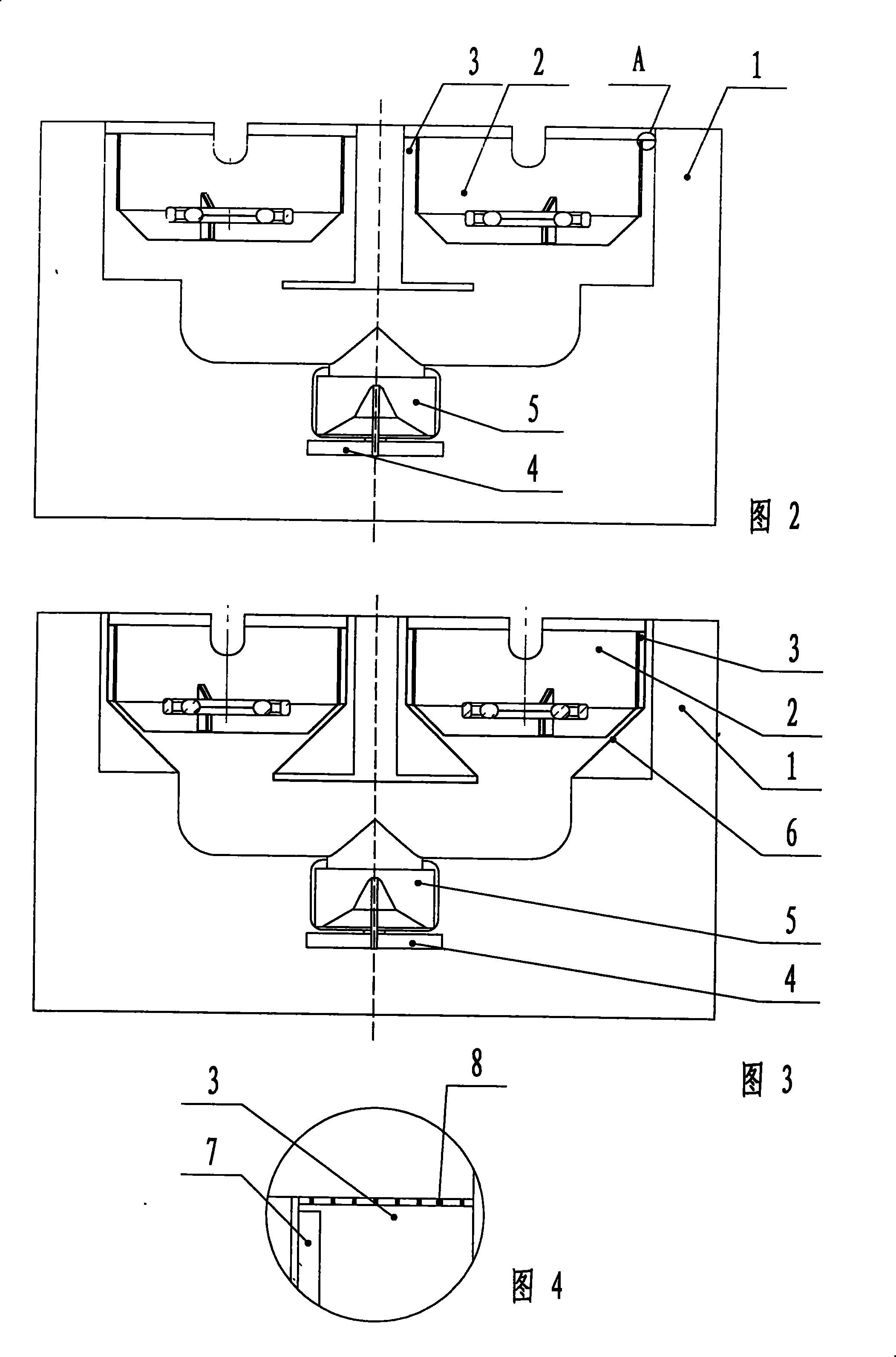 Down draft type oil smoke discharging integrated range machine