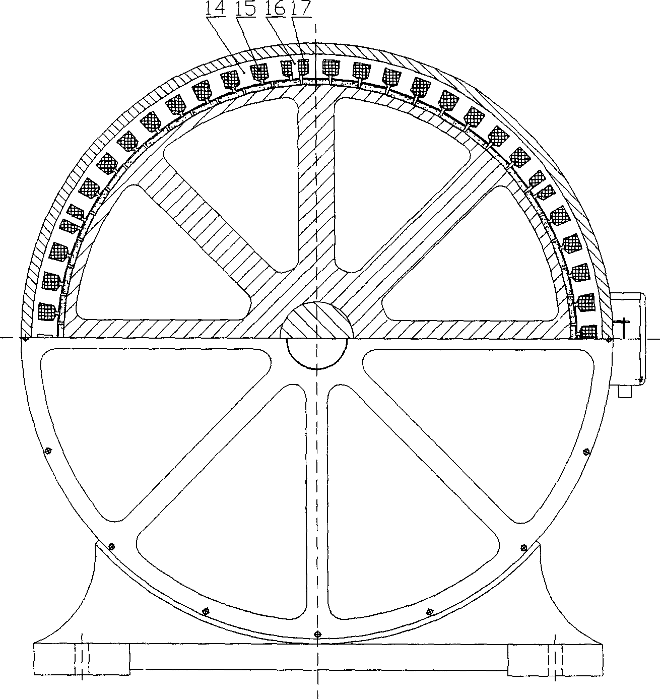 Modularized stator structure low-speed DC brushless motor