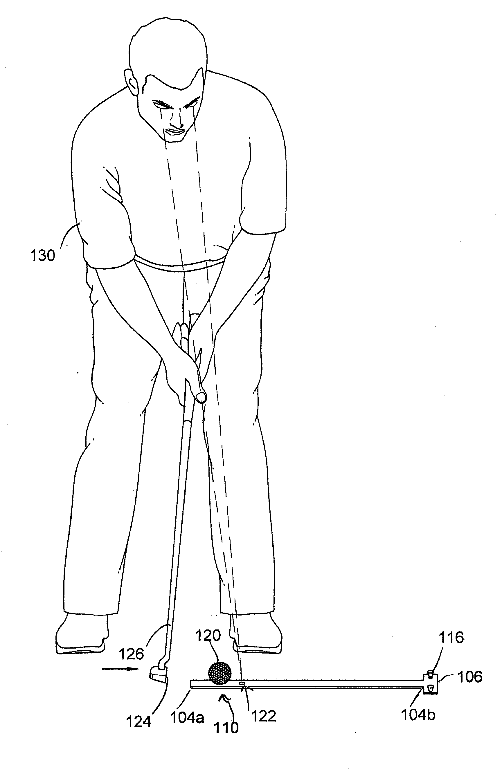 Golf putting training device and method