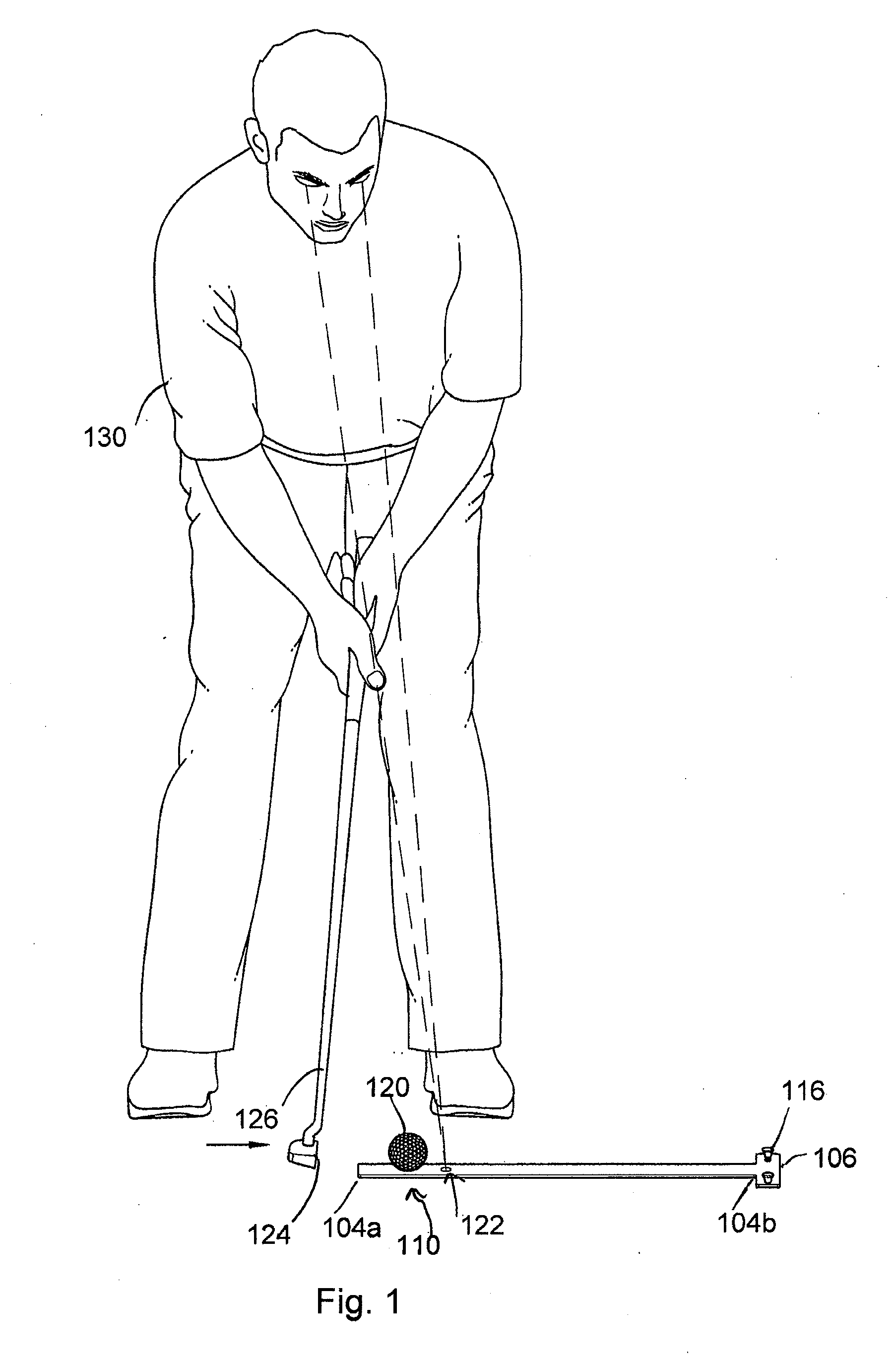 Golf putting training device and method