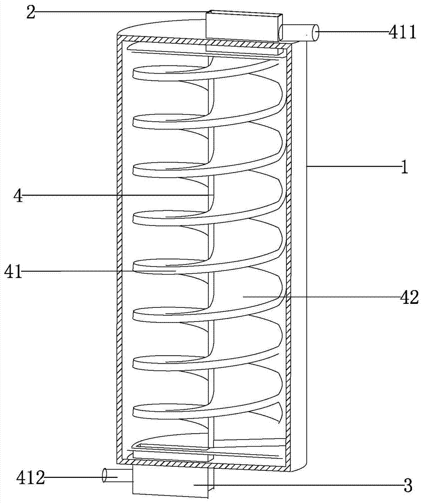 Low-energy-consumption environmentally-friendly magnetized calcination tailing cooling processing system