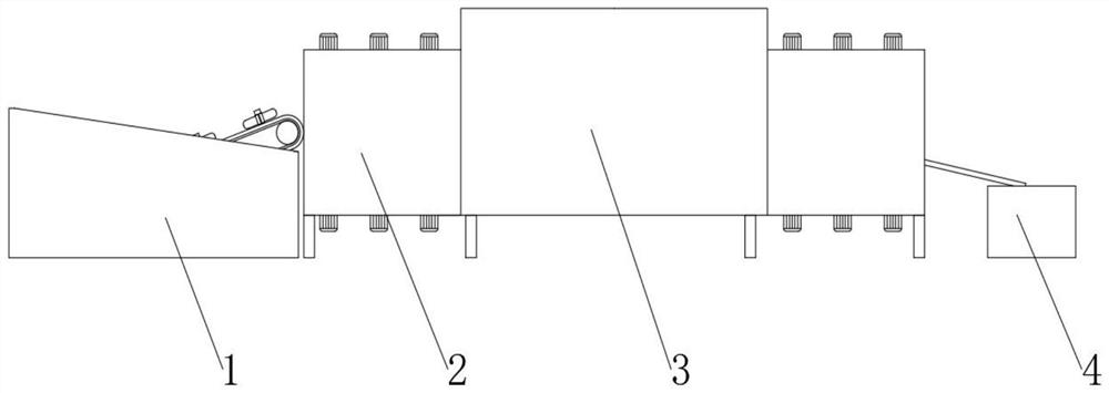 A spraying device for fan processing