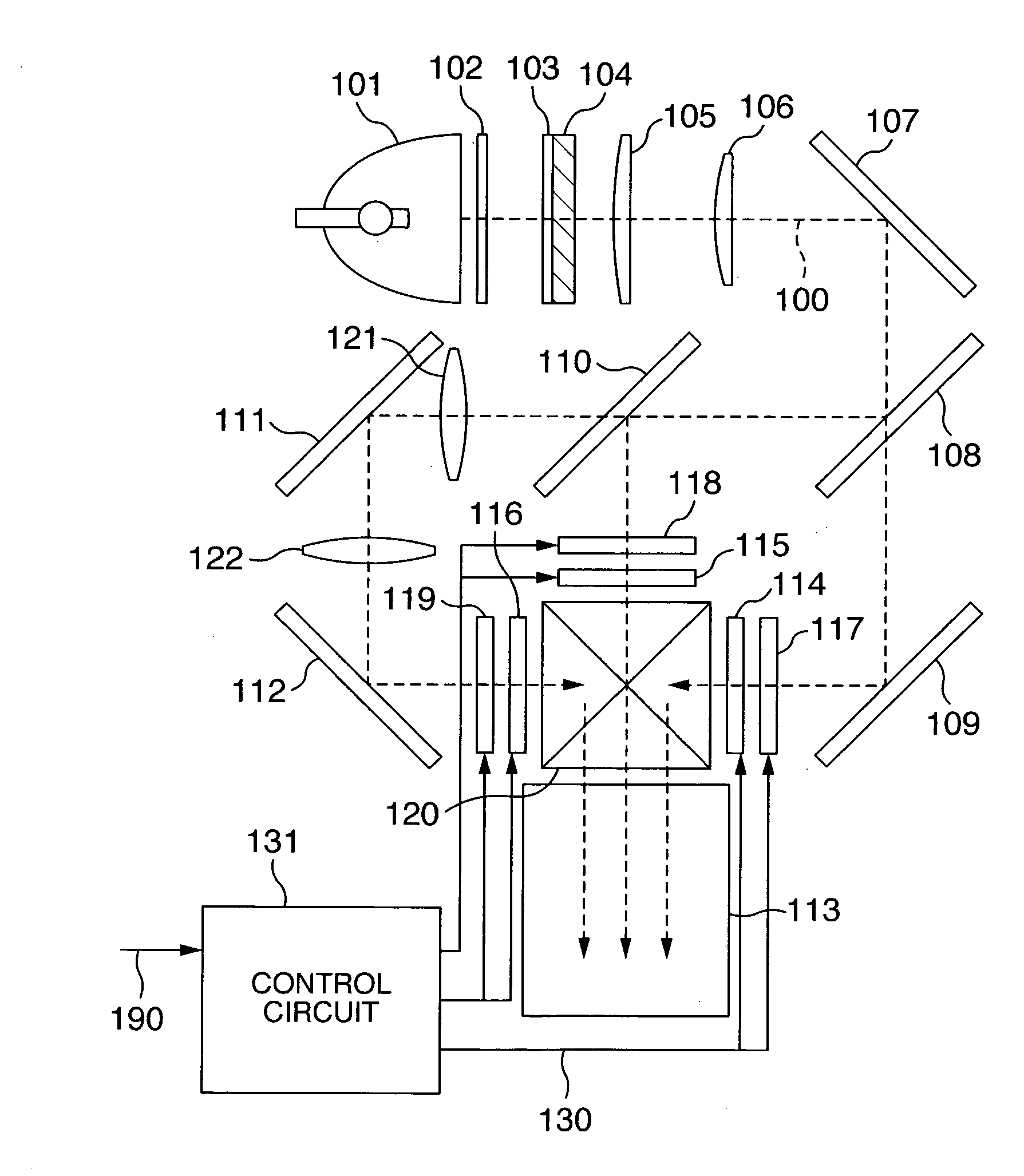 Projection-type display apparatus with wide color reproduction area in any gray scale level