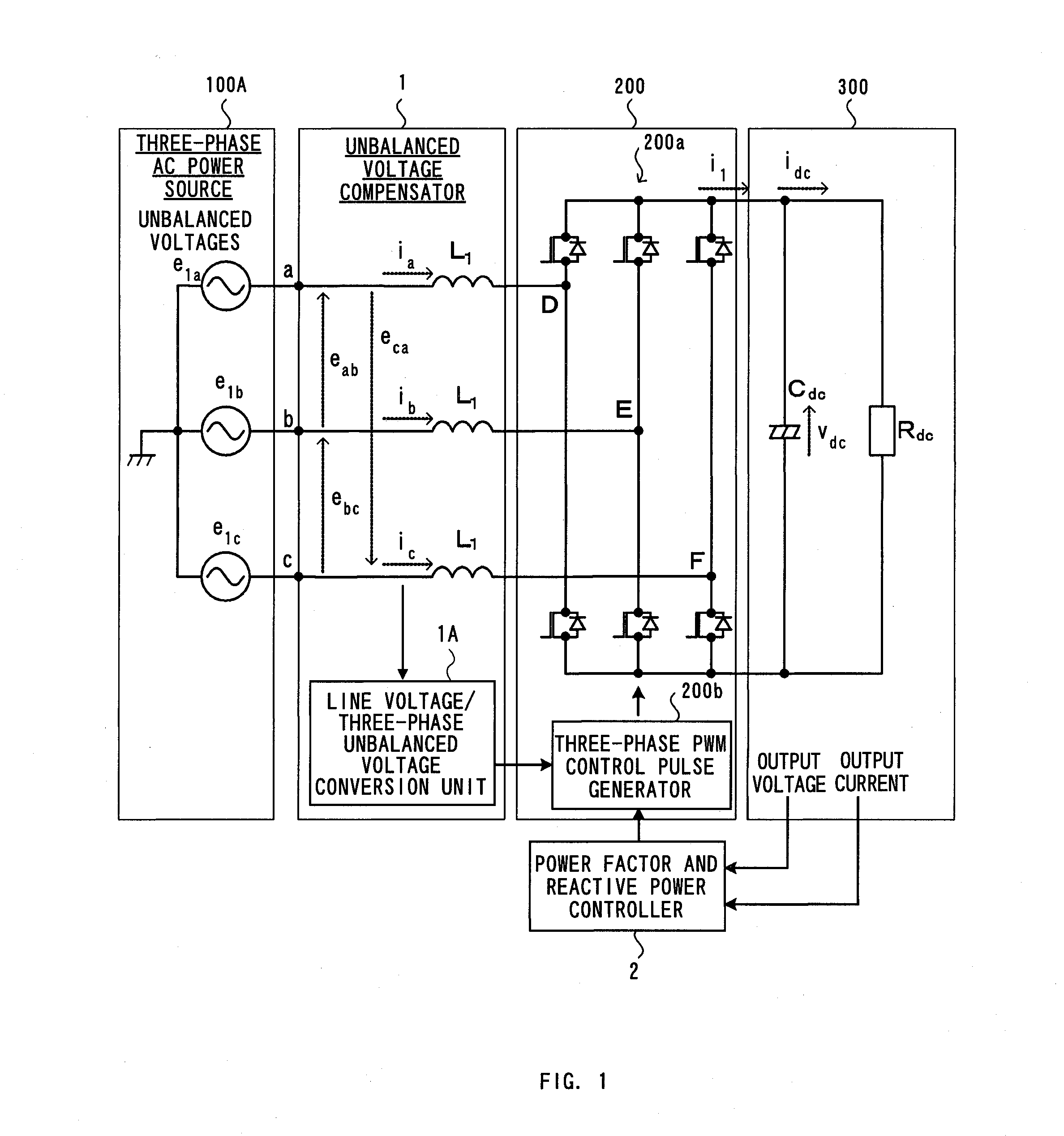 Method for controlling power factor of three-phase converter, method for controlling reactive power of three-phase converter, and controller of three-phase converter