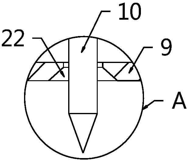 Lawn aeration device for landscape landscaping engineering