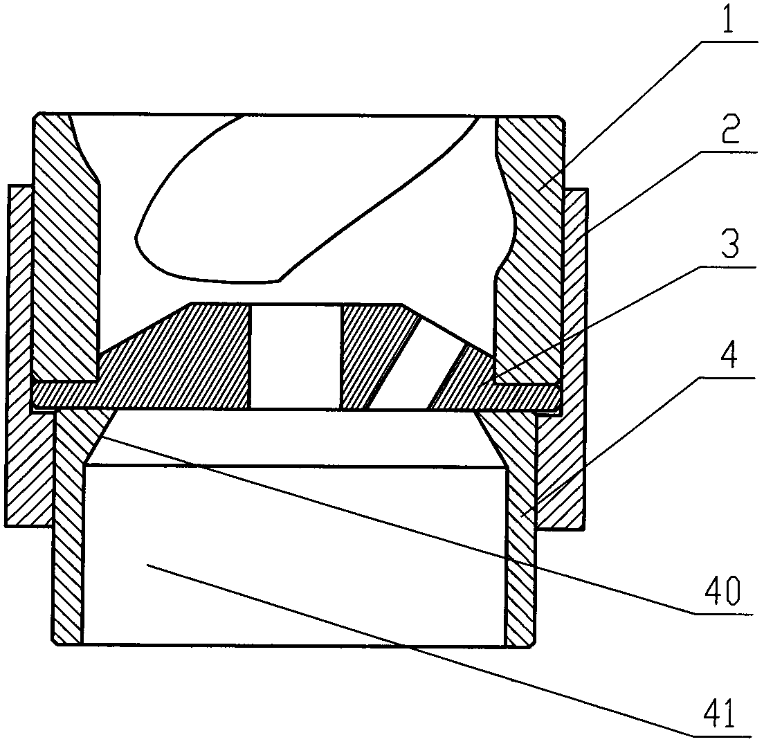 Marine high-pressure spraying nozzle