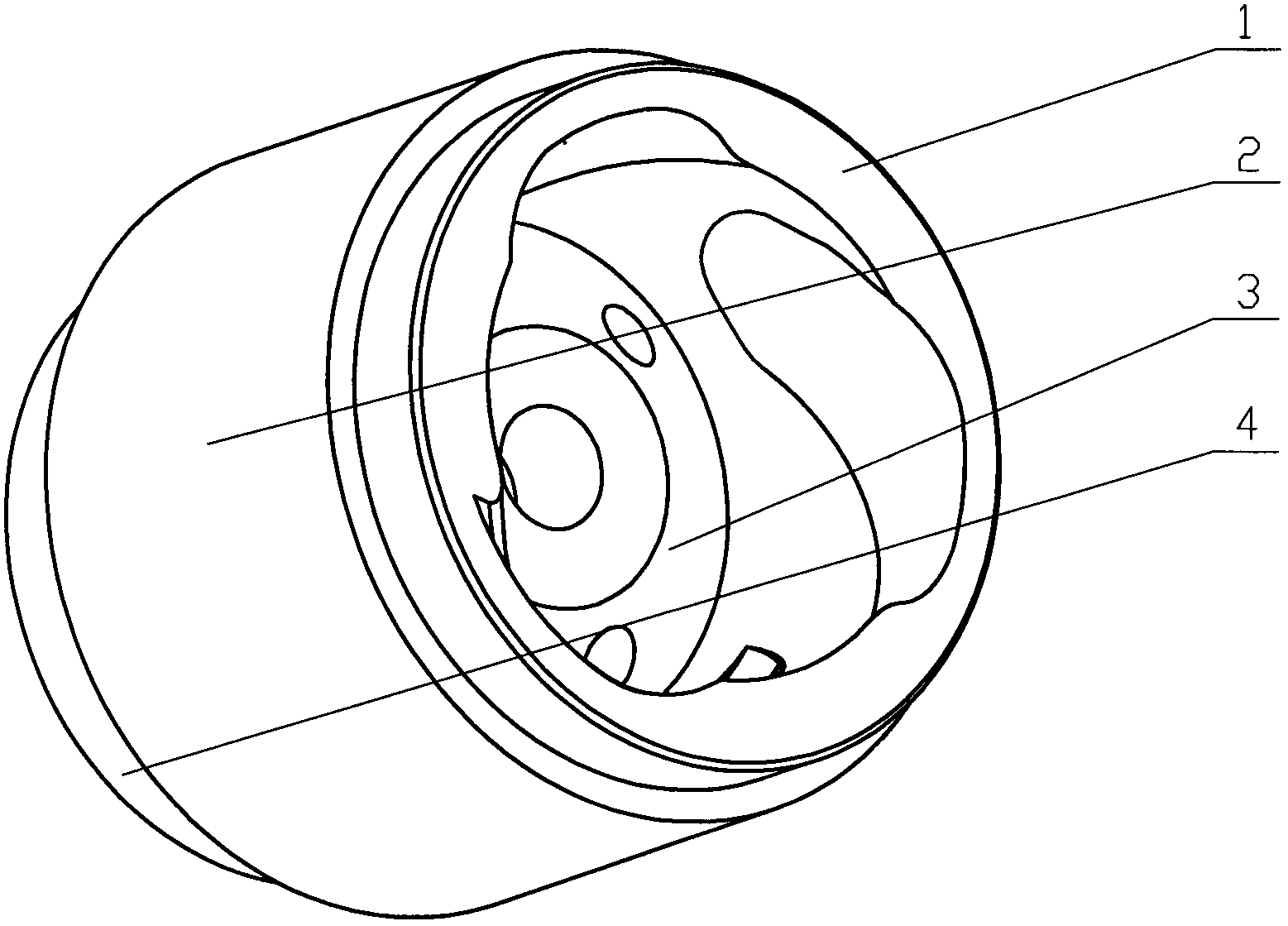 Marine high-pressure spraying nozzle