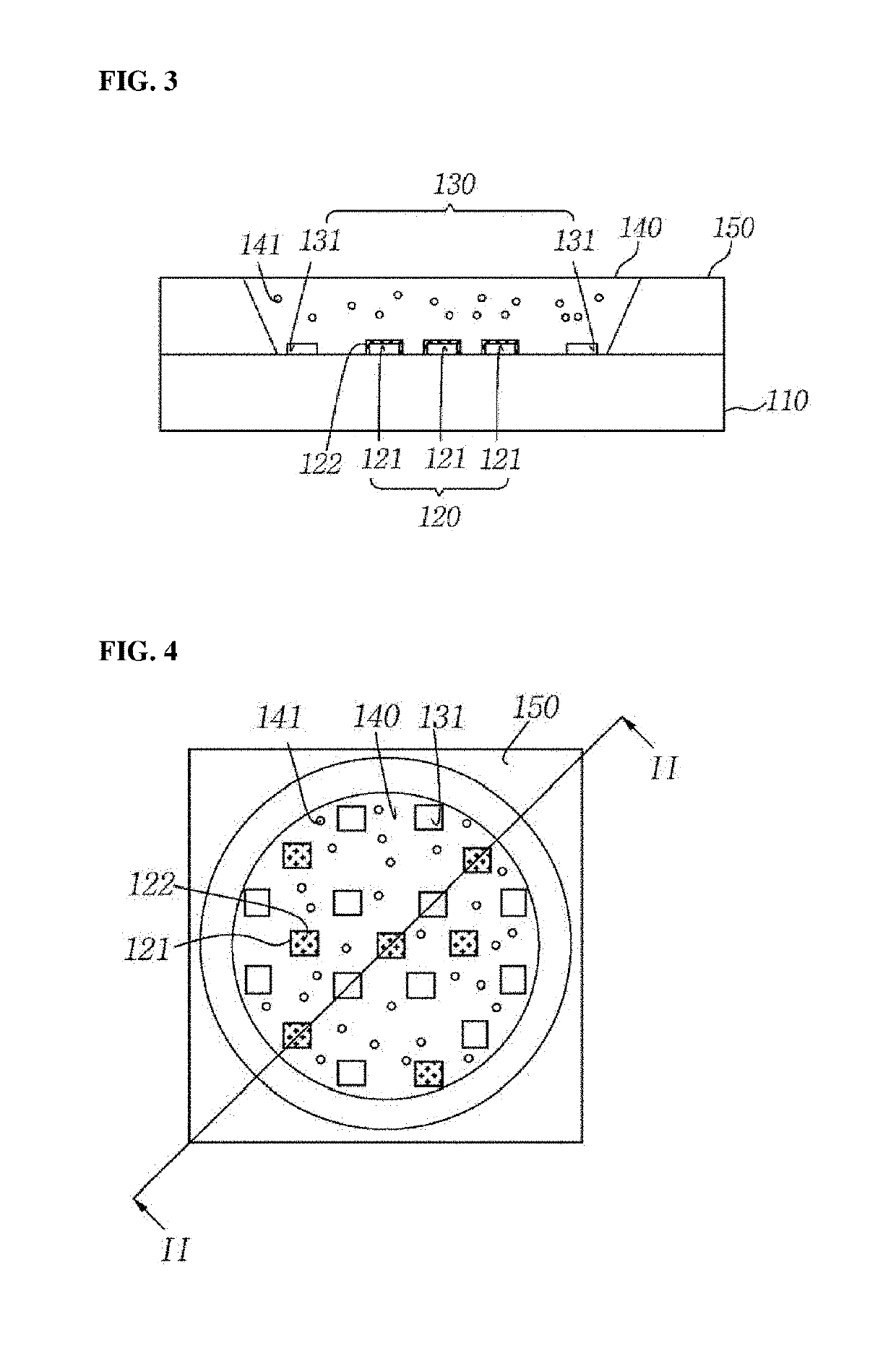 Color temperature variable light emitting diode module, lighting device using the light emitting diode module and method for fabricating the light emitting diode module