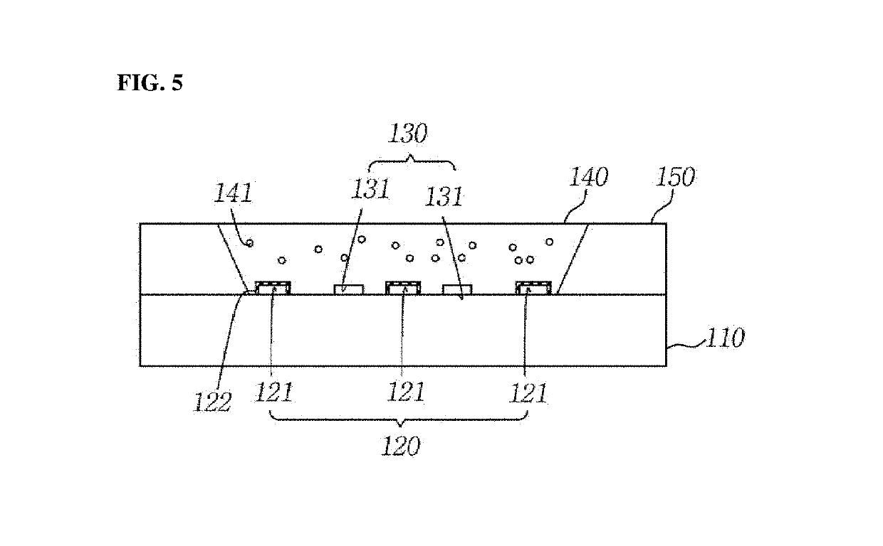 Color temperature variable light emitting diode module, lighting device using the light emitting diode module and method for fabricating the light emitting diode module