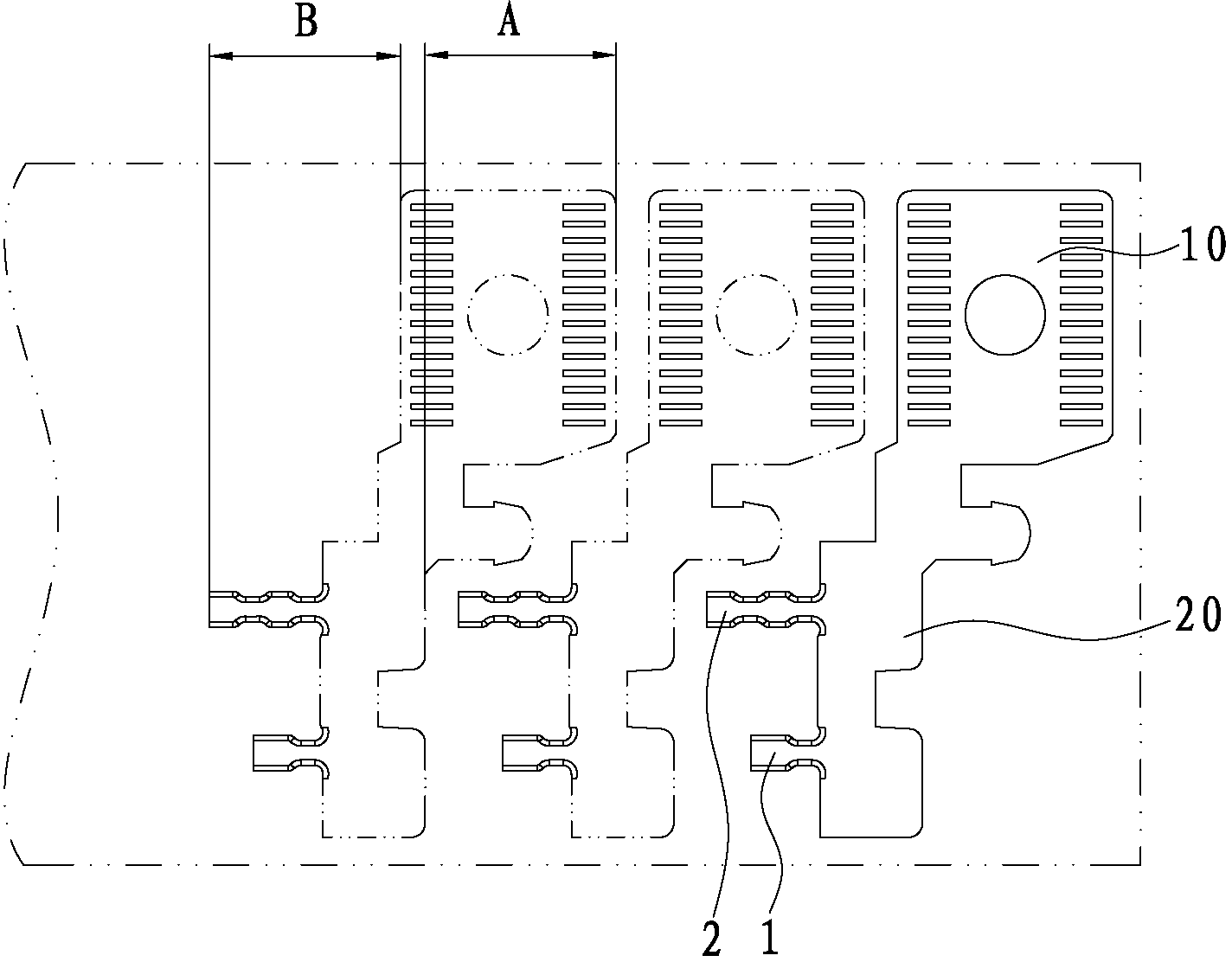 Conducting strip structure