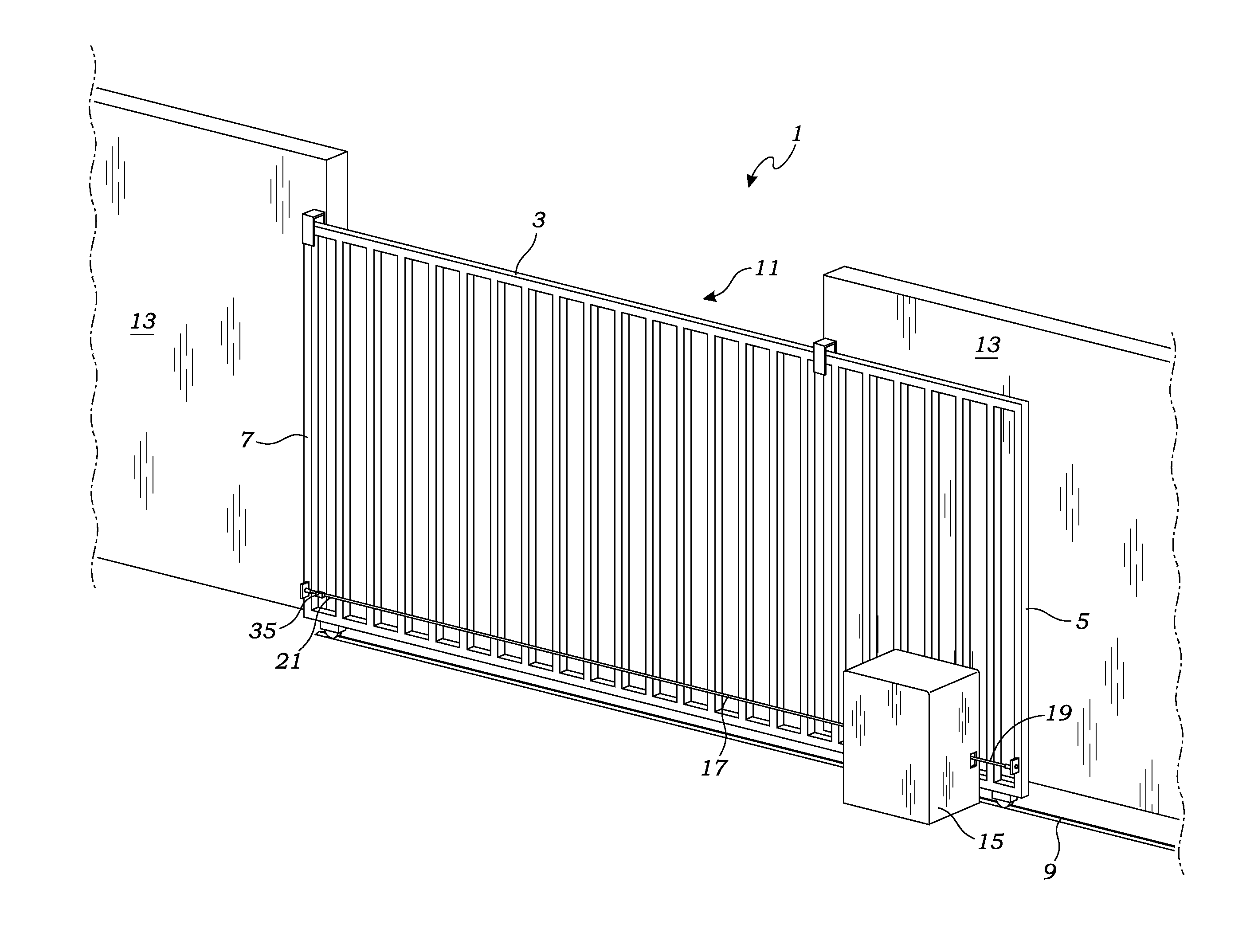 Chain driven gate and security system