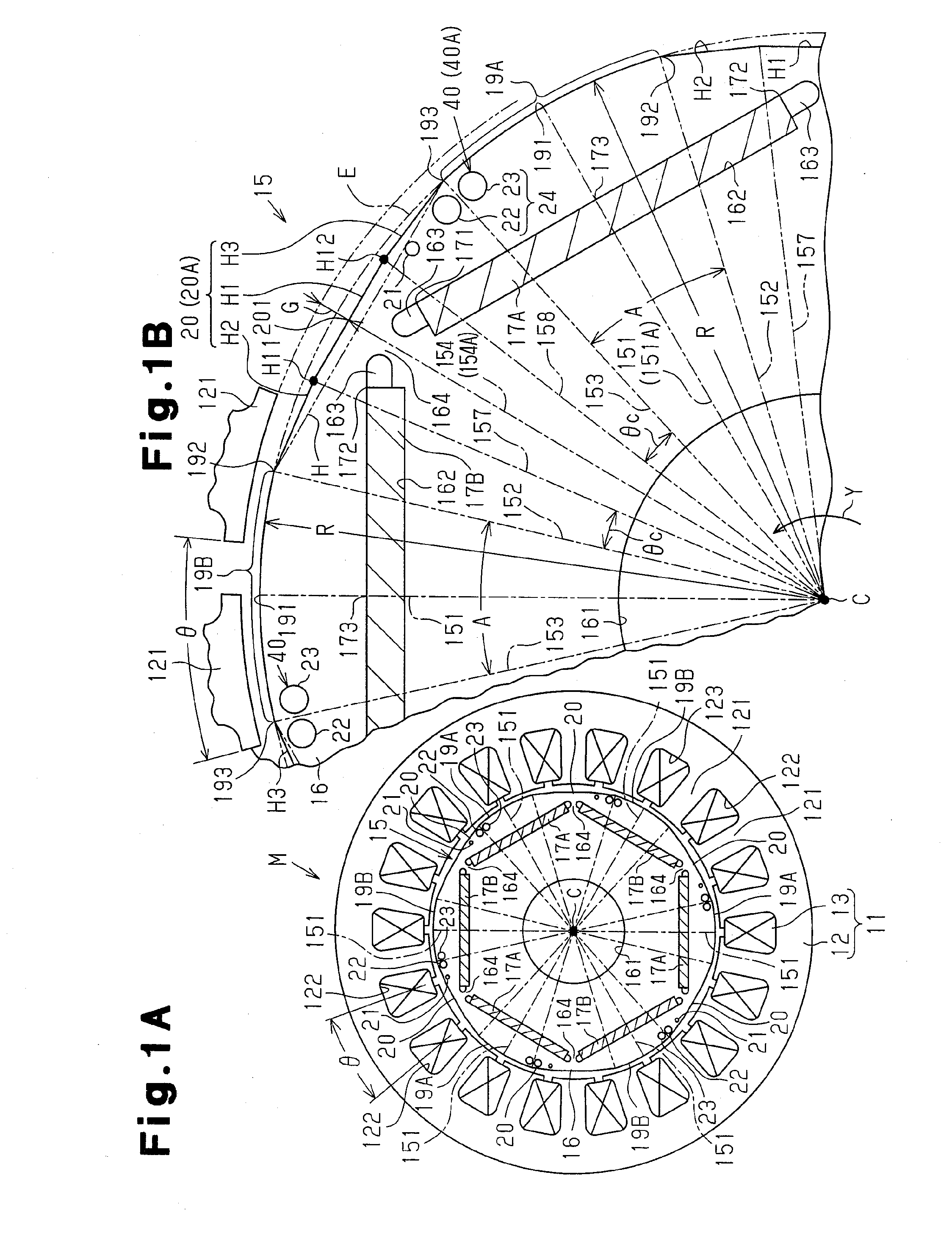 Permanent magnet embedment rotating electric machine, motor for car air conditioner, and enclosed electric compressor