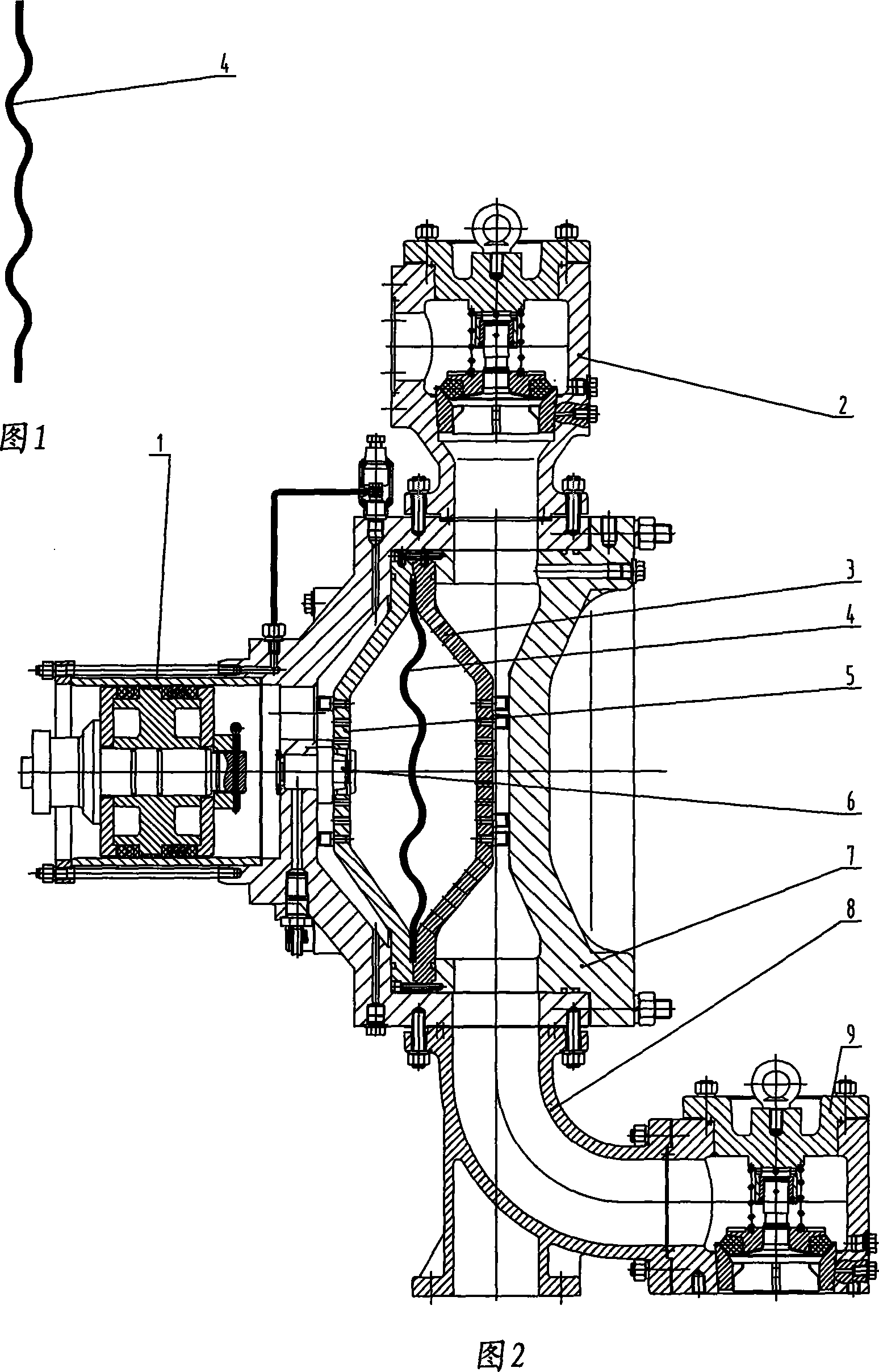 Membrane for reciprocating hydraulic ore slurry membrane pump and manufacturing method thereof