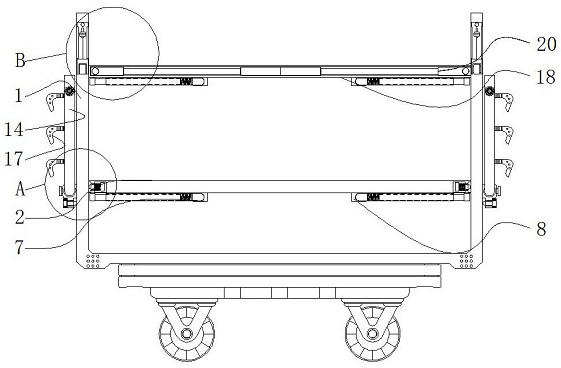 Handcart for armored car health maintenance