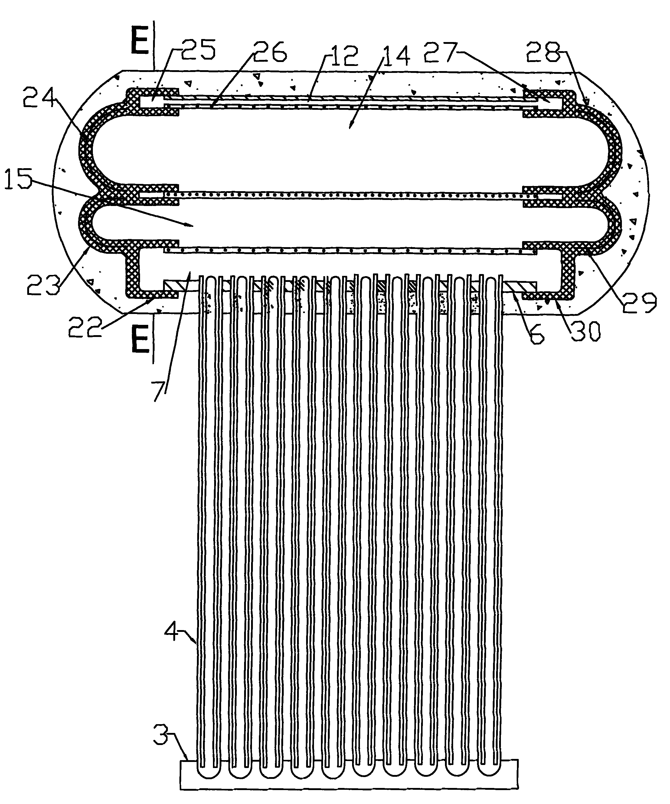 Flat-roofed solar bathroom