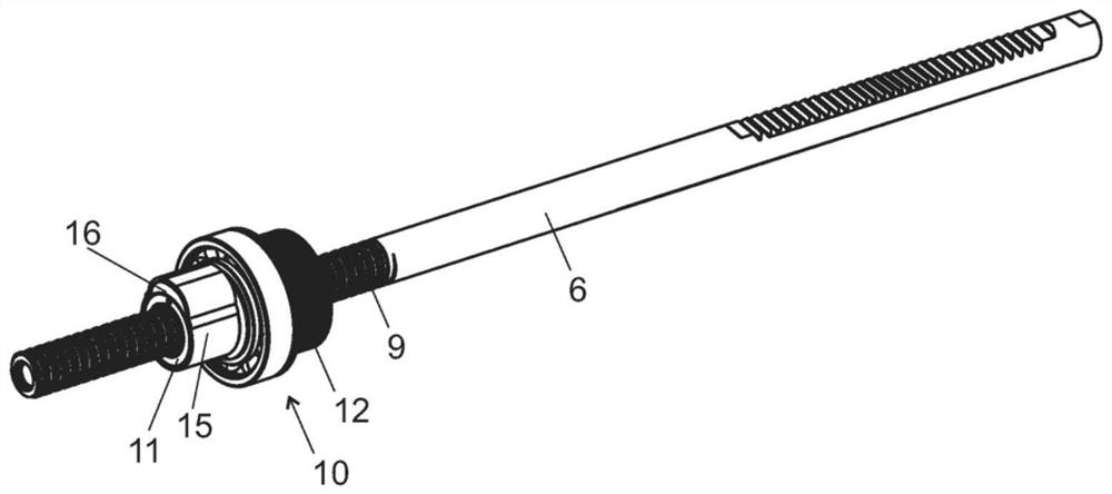 Ball return with fastening sleeve for axial mounting