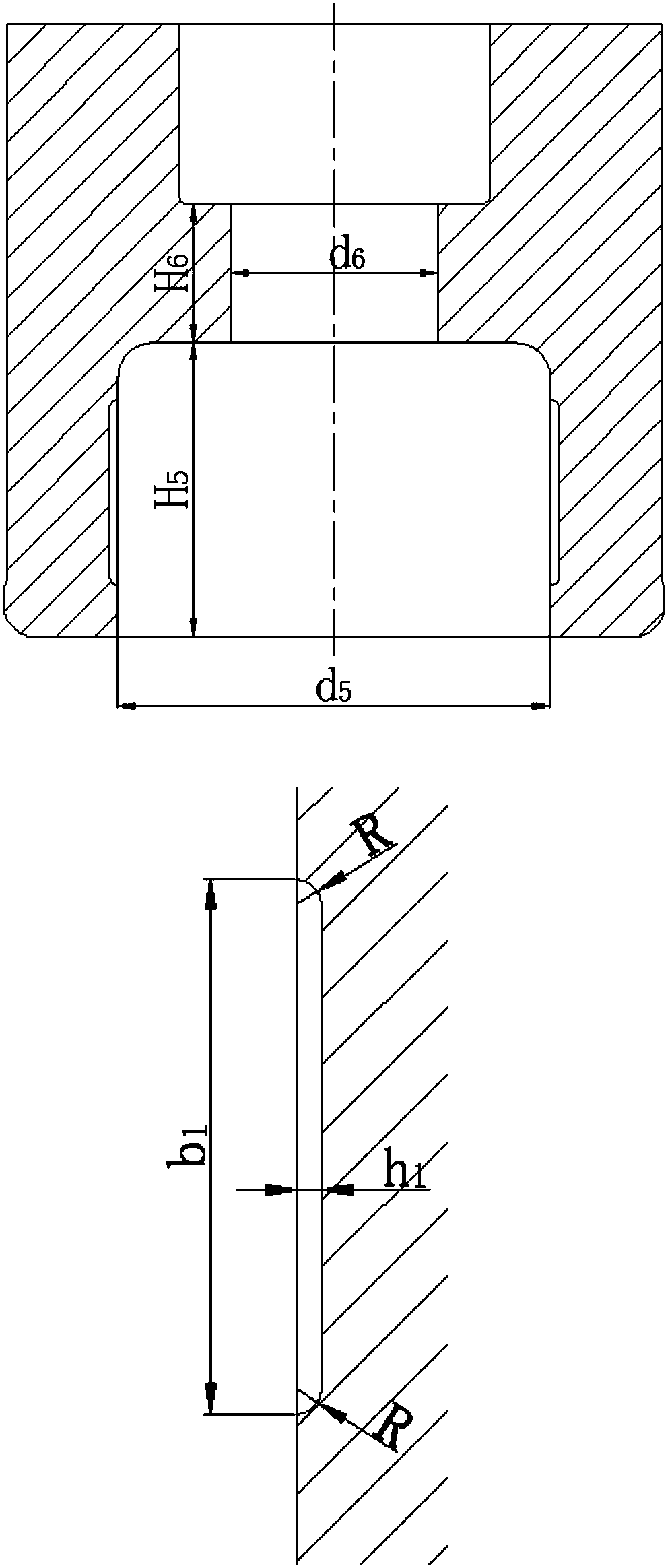 A mold for back extrusion of hollow billet to form hollow parts