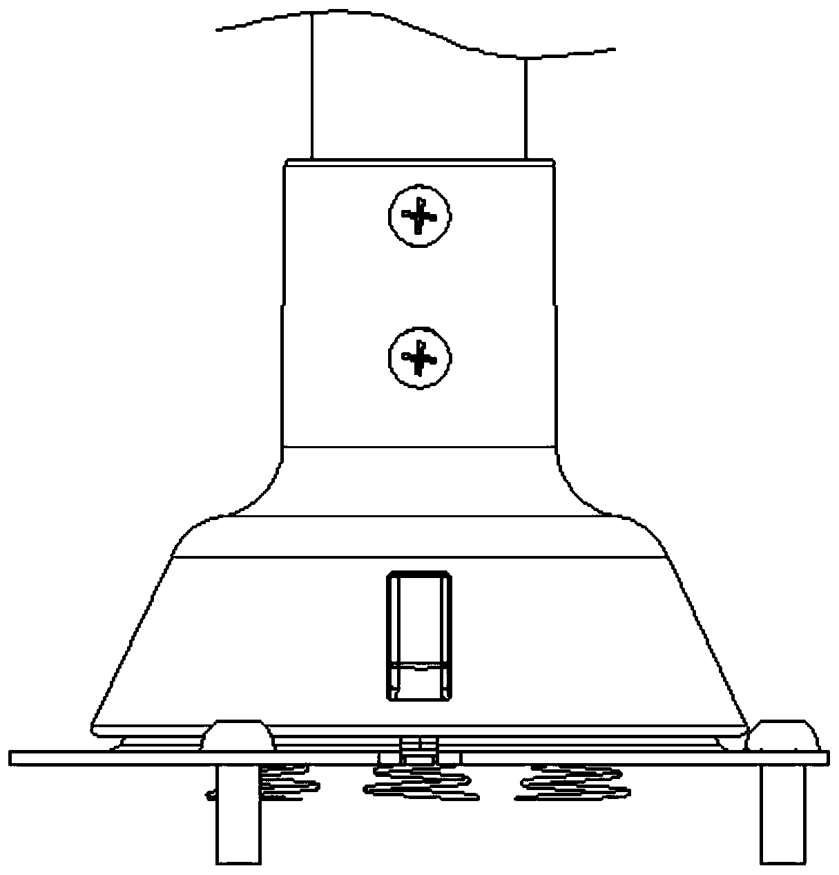 Fence vertical column base with locking function