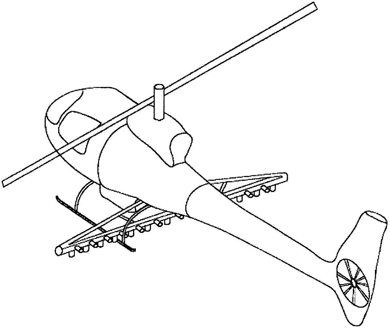 Aviation spraying device