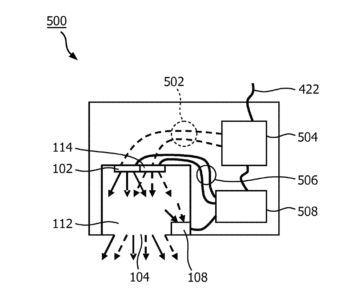 A relative flux sensor and a method of determining a ratio between maximum light intensities, a control device, a color tunable lamp, a luminaire and a computer program product