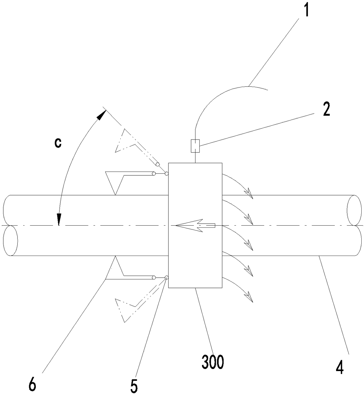 Defrosting device and defrosting method for coiled tube of refrigerating cabinet