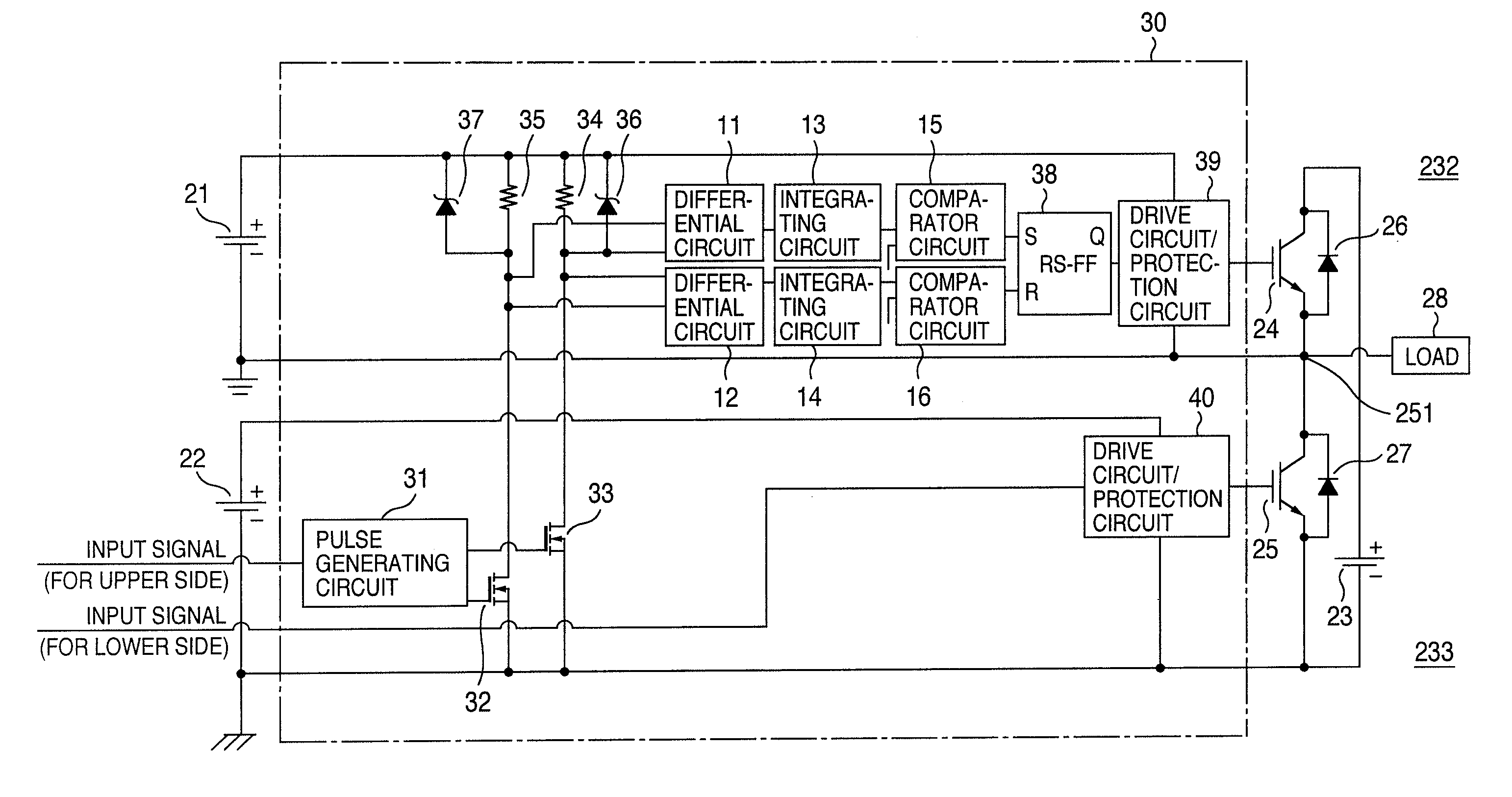 Driving circuit for switching elements