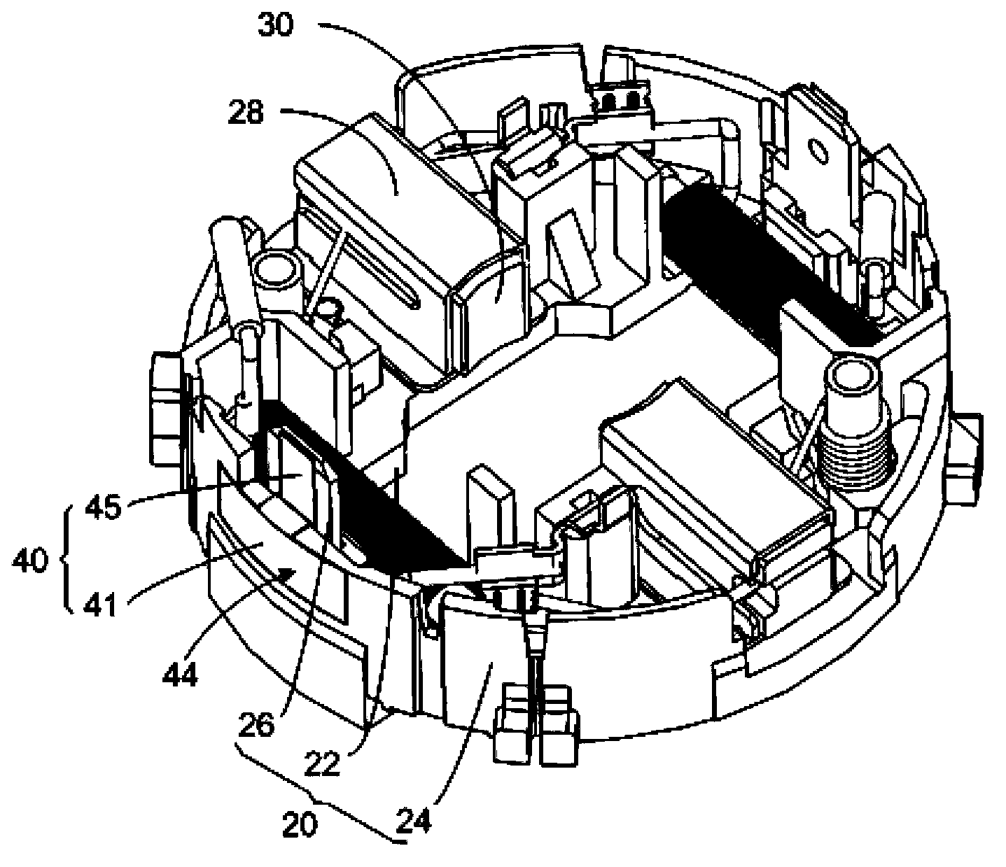 Motor and end cover component of motor