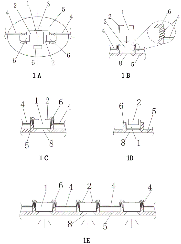 Weld-free type surface mounted device light-emitting diode (LED) lamp structure