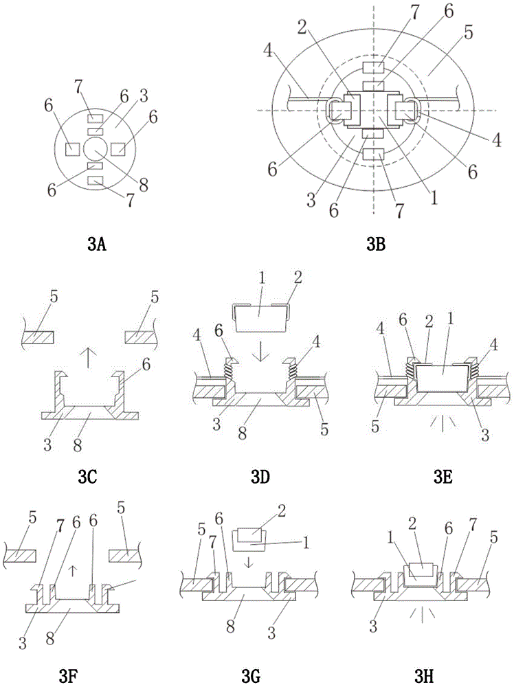 Weld-free type surface mounted device light-emitting diode (LED) lamp structure