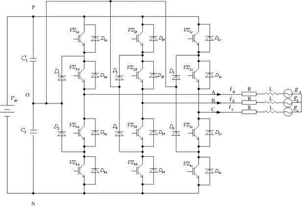 NPC (neutral point clamped) three-level inverter vector control system based on novel flux observer