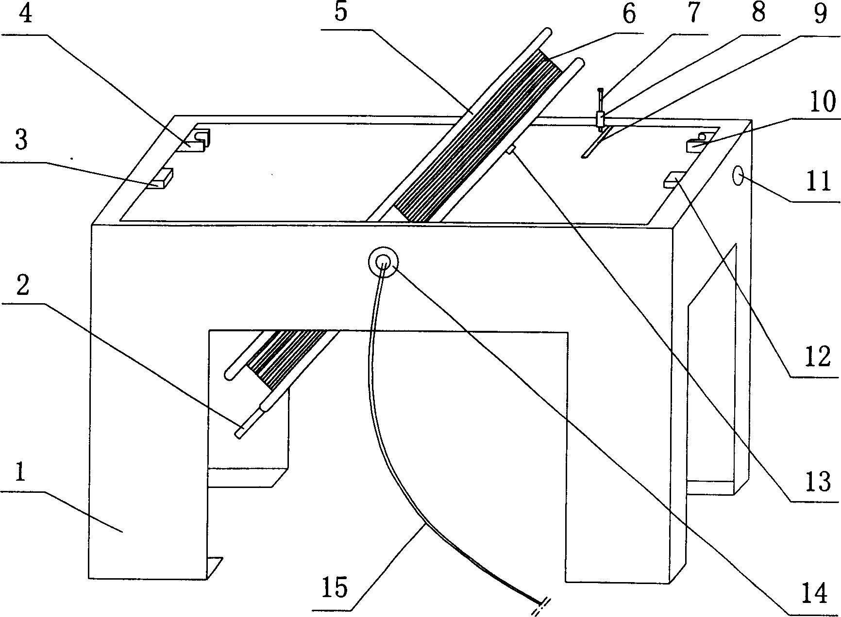 Induction type geomagnetic field measuring experimental instrument