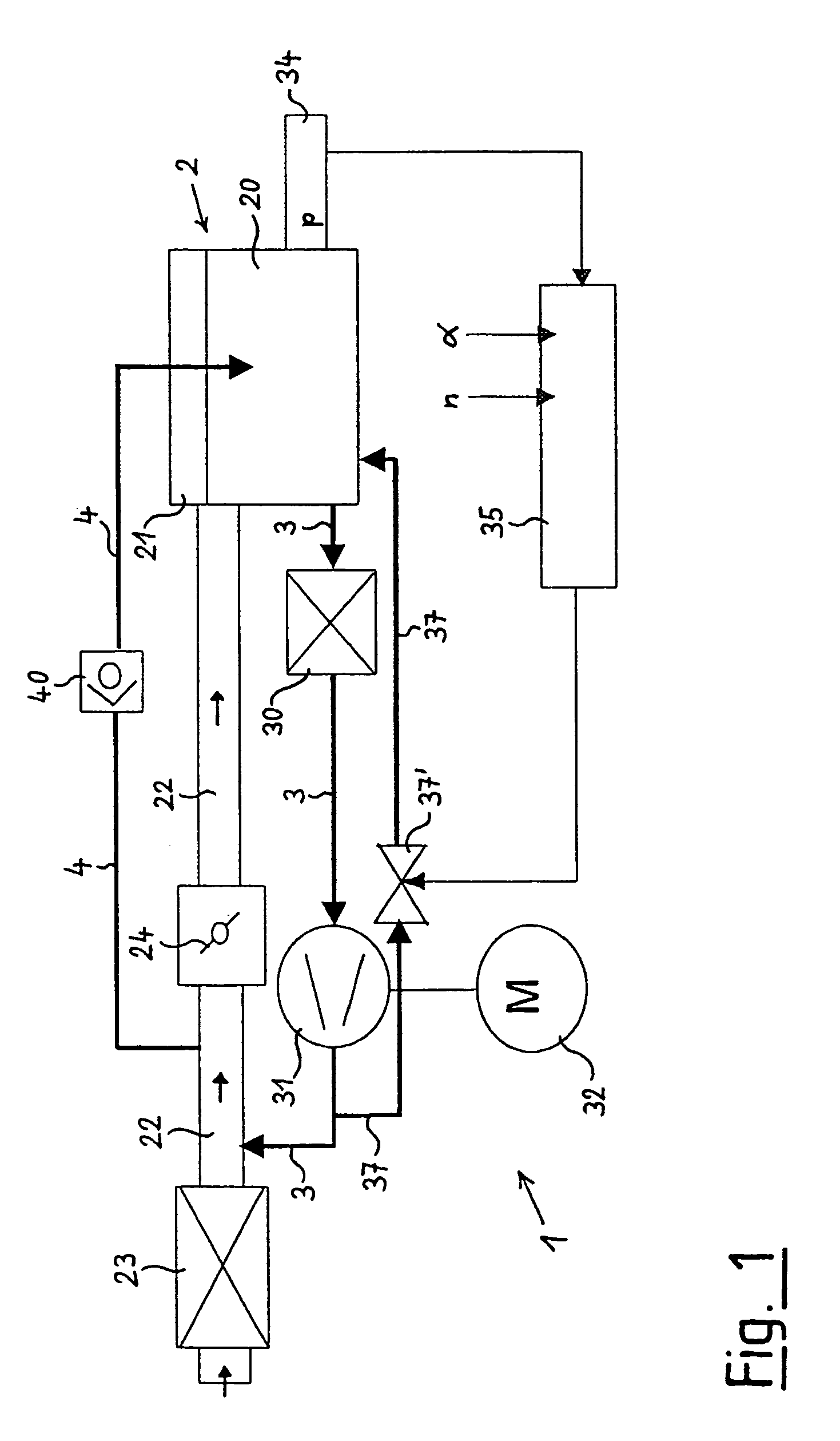 Device for the ventilation of the crankcase of an internal combustion engine