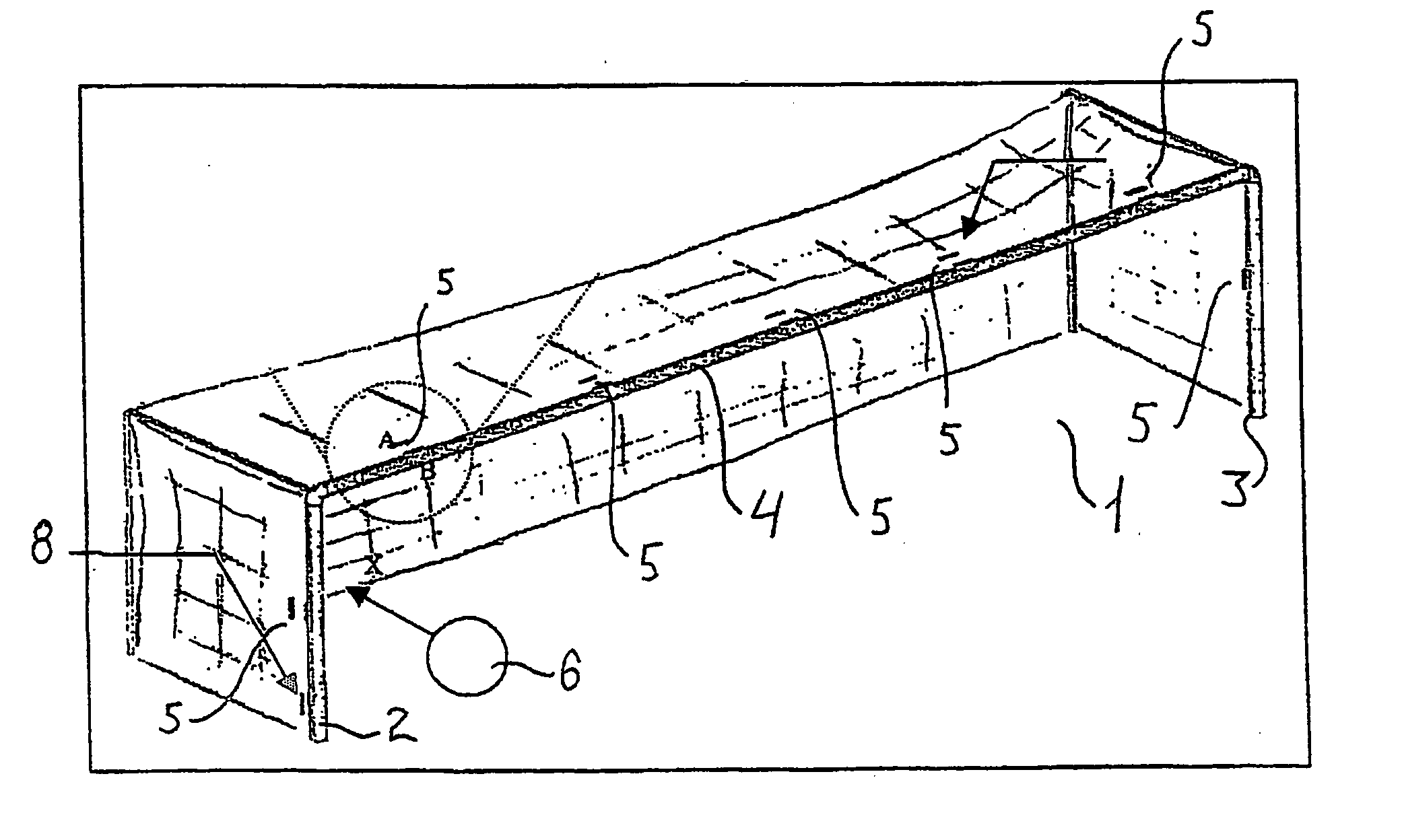 Goal detector for detection of an object passing a goal plane