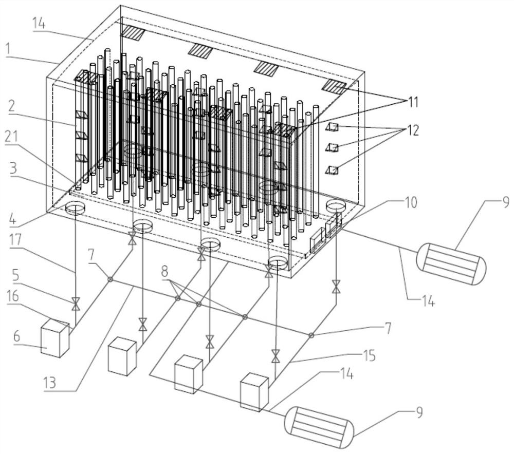 Celadon kiln internal flow field simulation visualization device