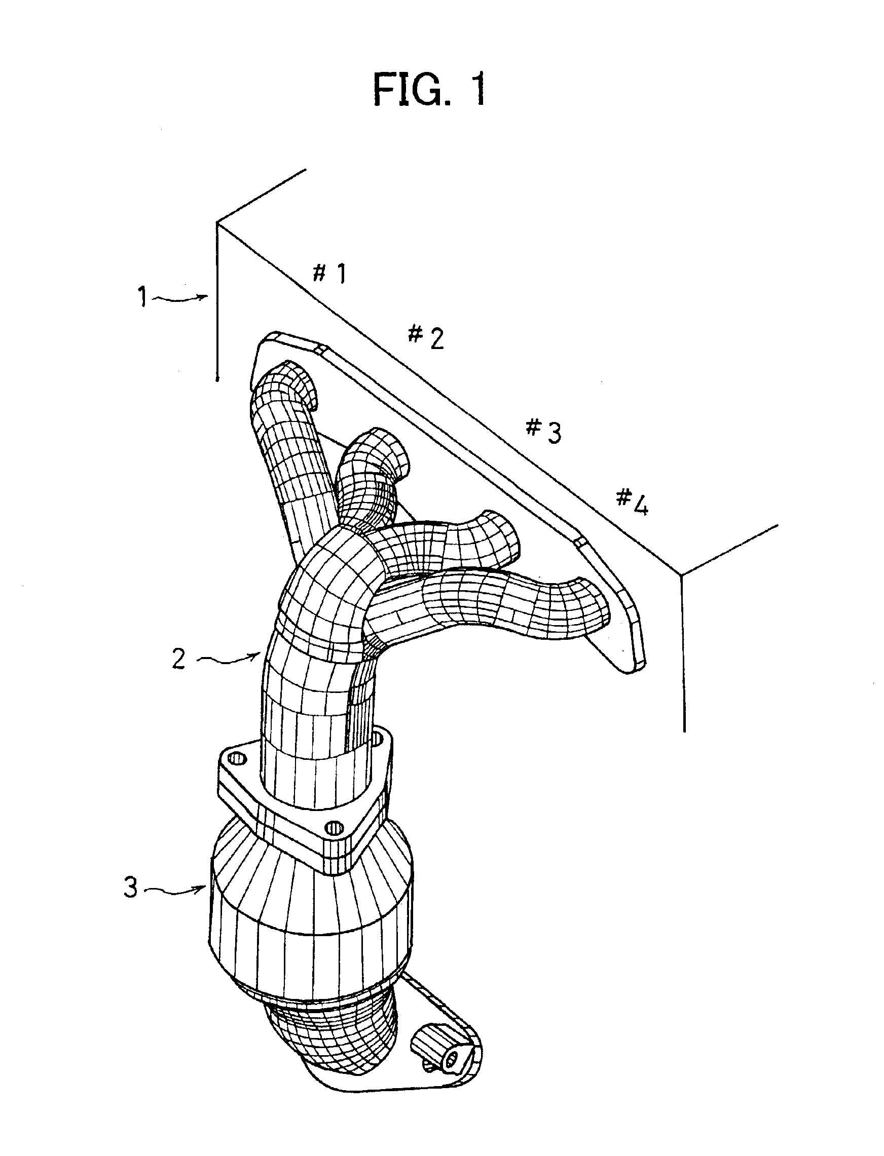 Exhaust manifold for four-cylinder engine