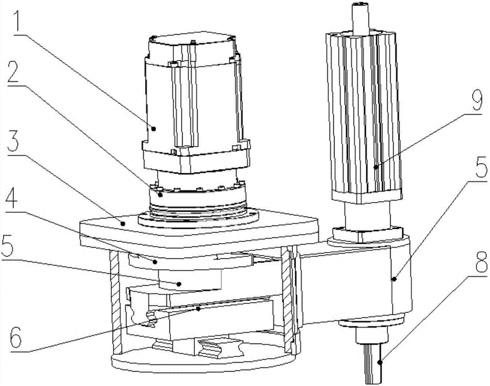 Eccentric planetary polishing device of large-caliber aspheric robot