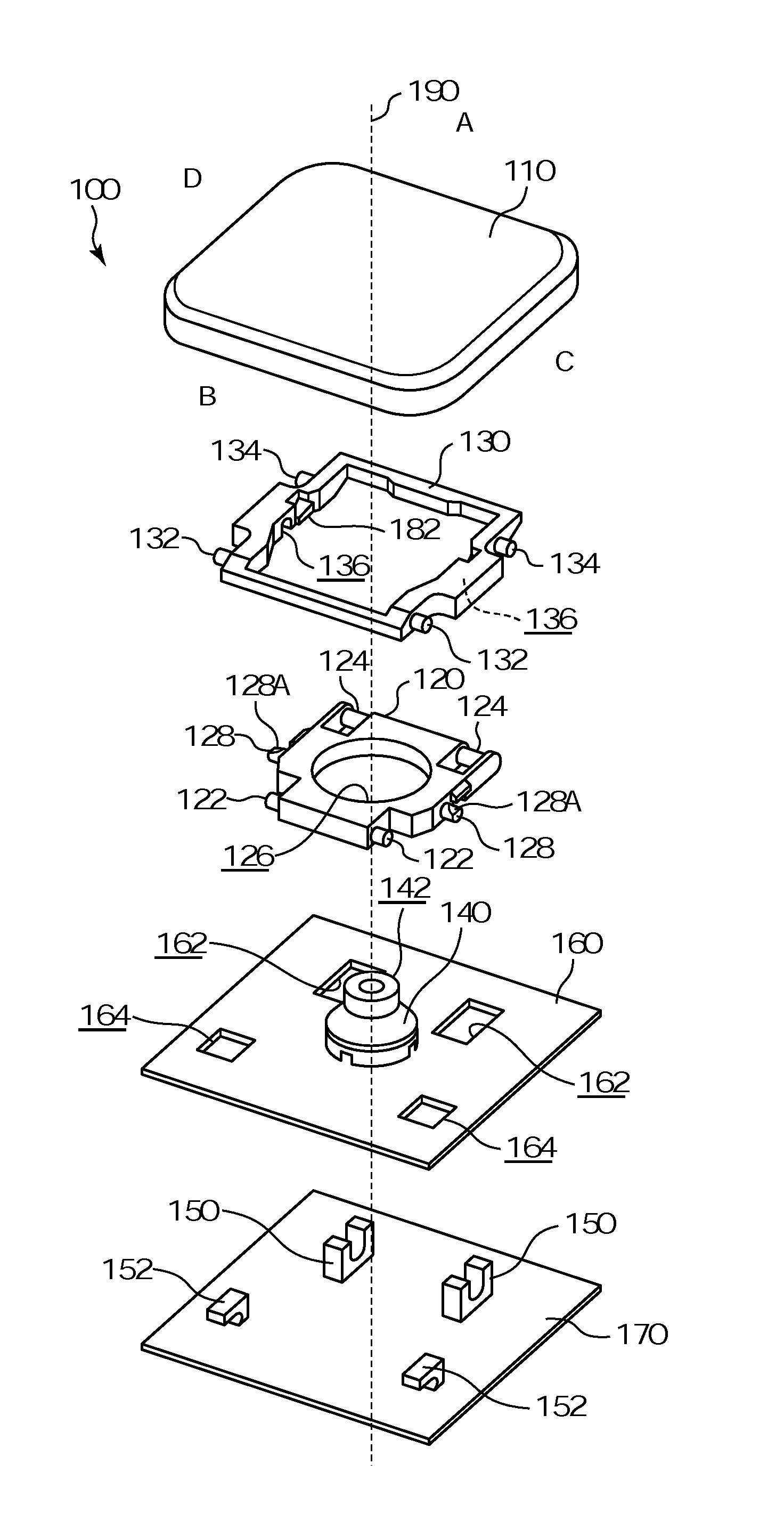 Link structure and key switch structure