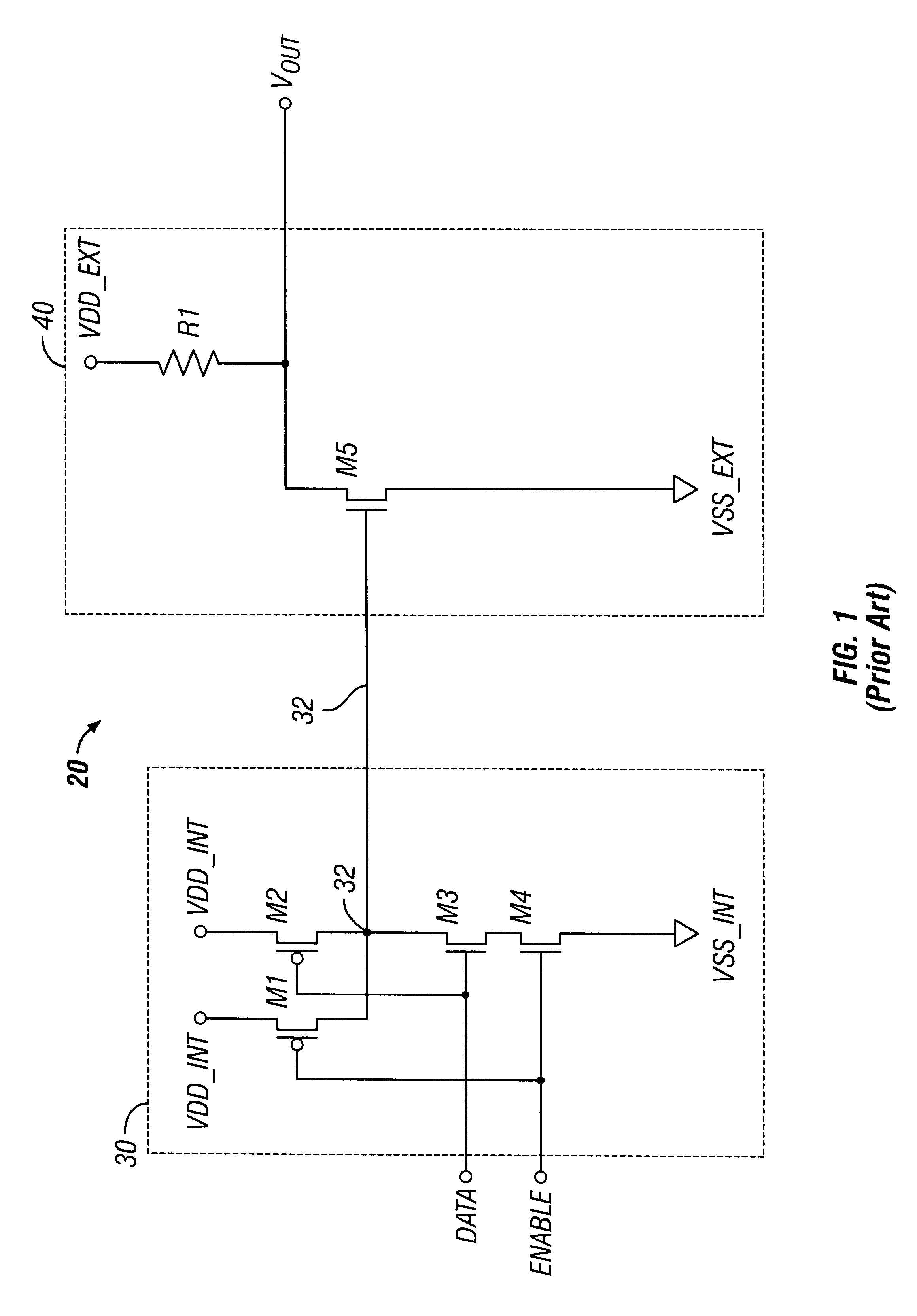 Open drain driver having enhanced immunity to I/O ground noise