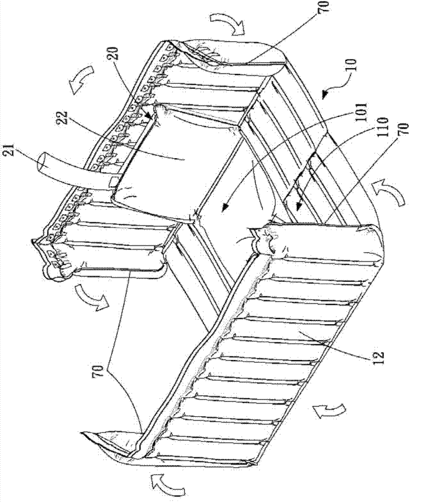 Buffer air bag with automatic clamping pressure adjusting function