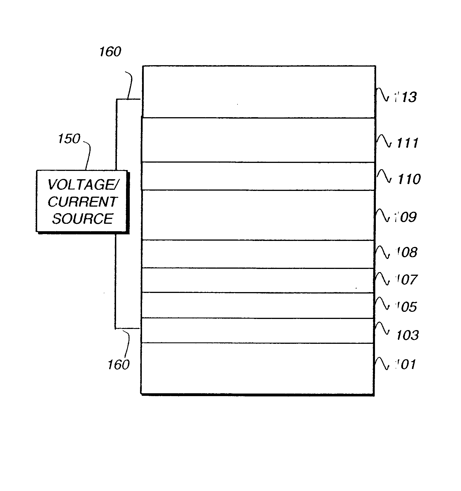 Light emitting device containing phosphorescent complex